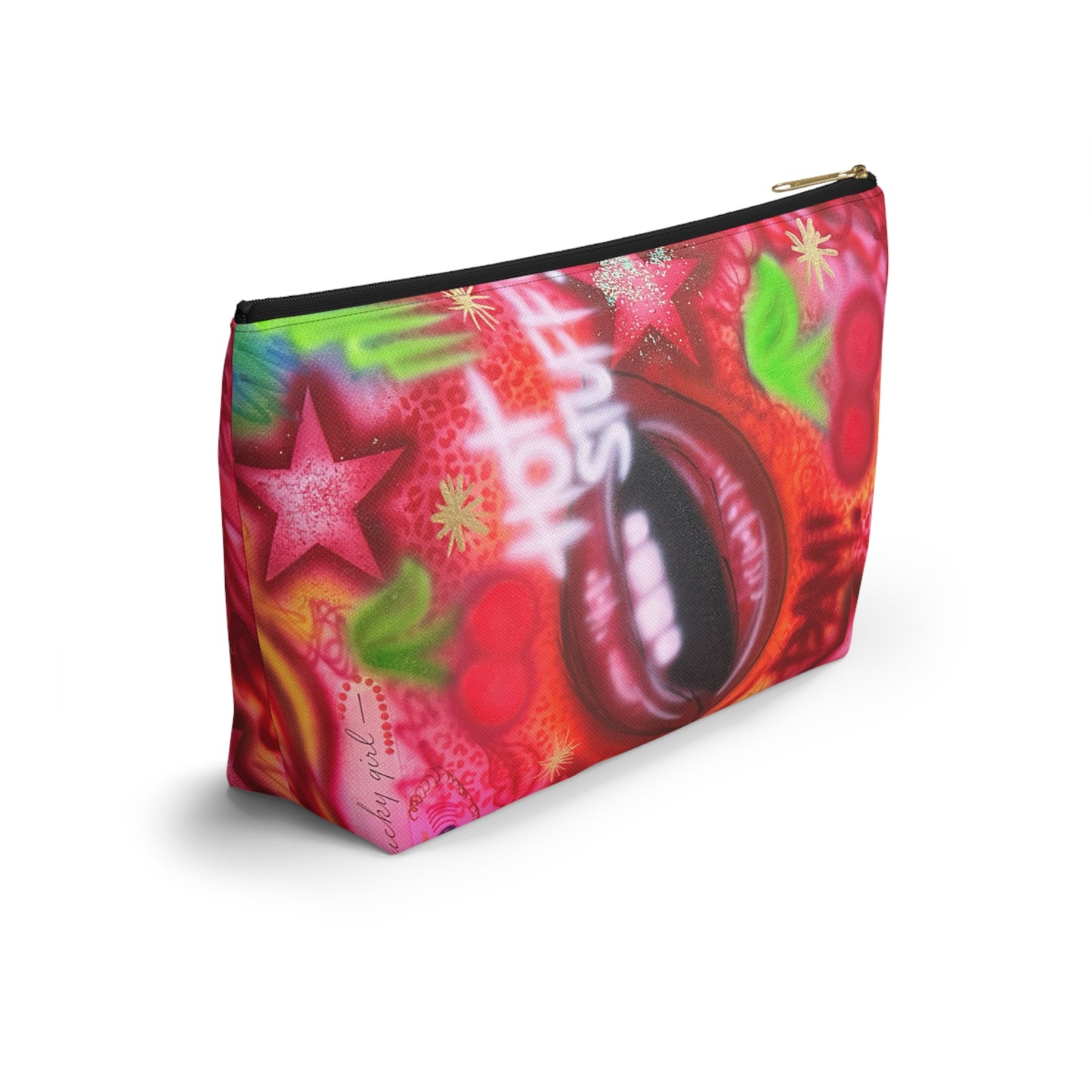 "hot stuff" airbrush makeup pouch
