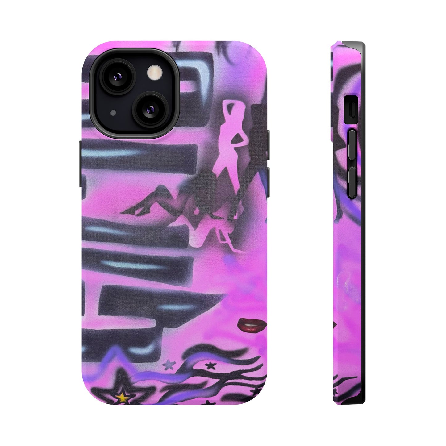 MagSafe "neon nights" airbrush iPhone case