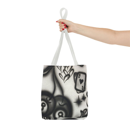 "hidden ace" airbrush tote bag