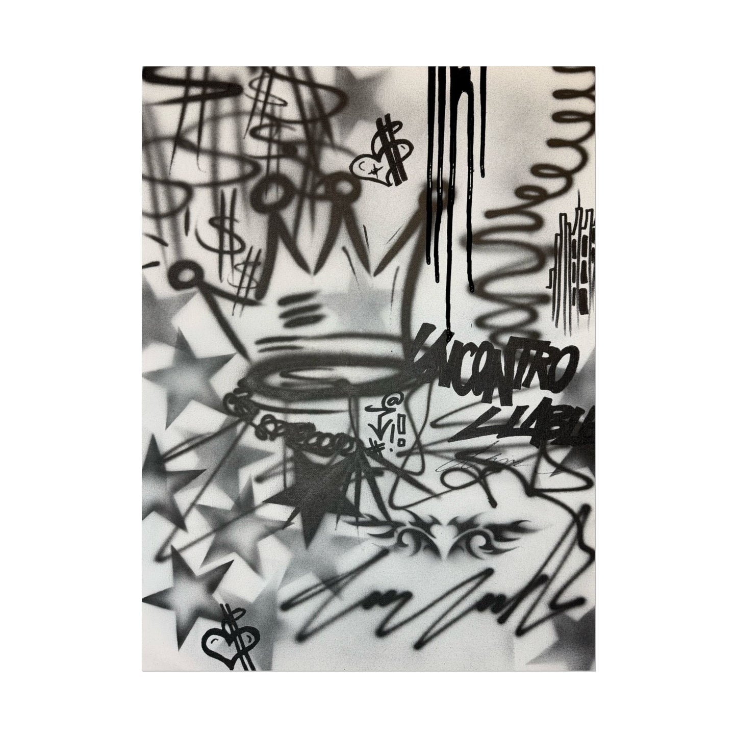 "uncontrollable lust" airbrush rolled print