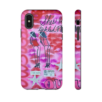 "tickled pink" airbrush iPhone case