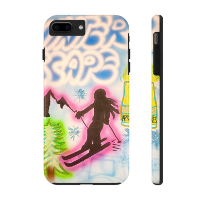 "winter escape" airbrush iPhone case