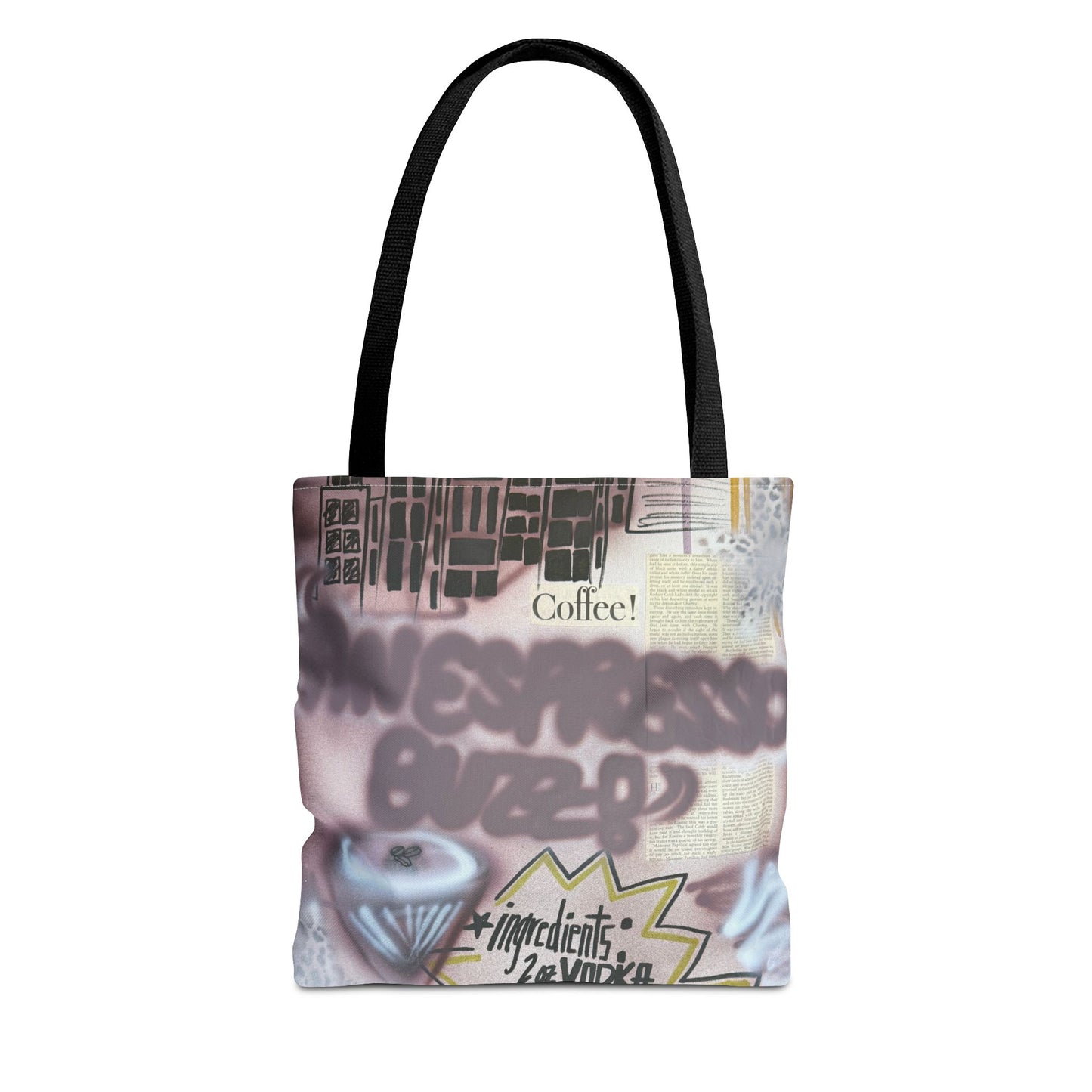 "espresso martini" airbrush tote bag