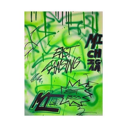 "east lansing, mi" airbrush rolled print