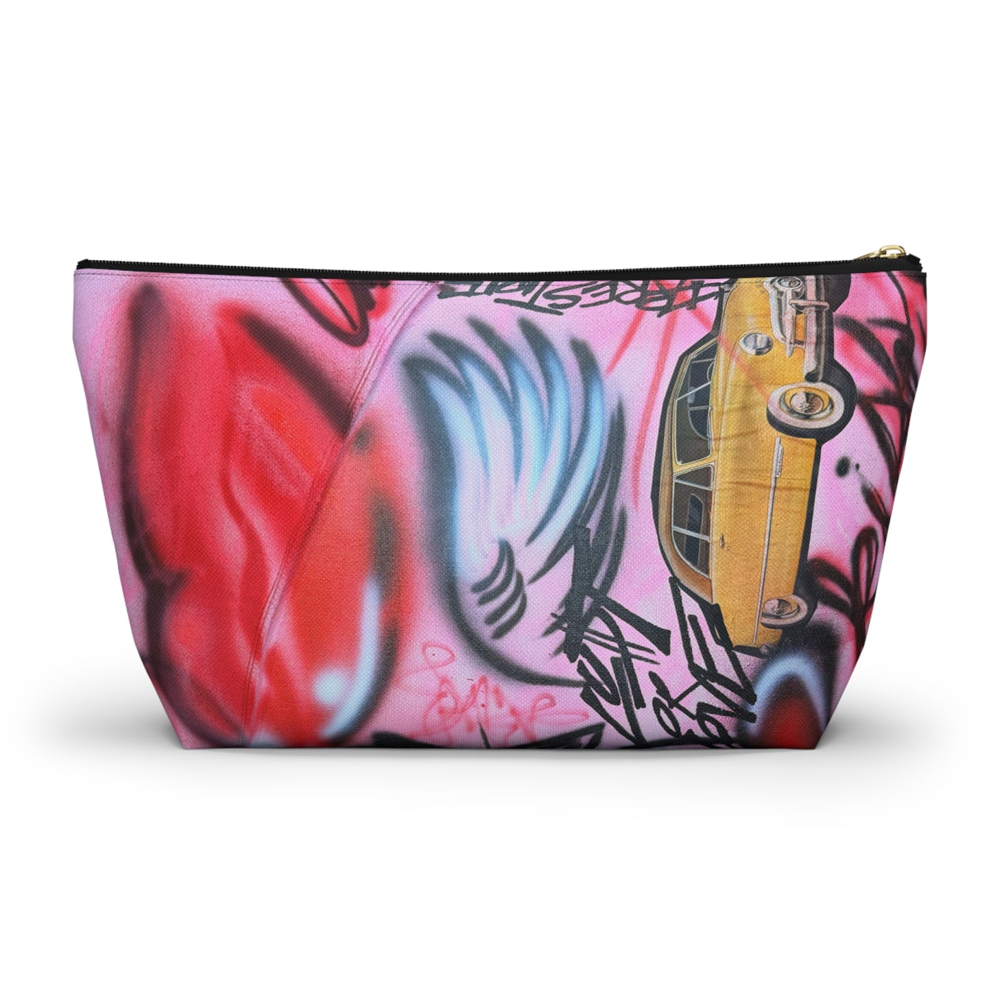"lust or love" airbrush makeup pouch