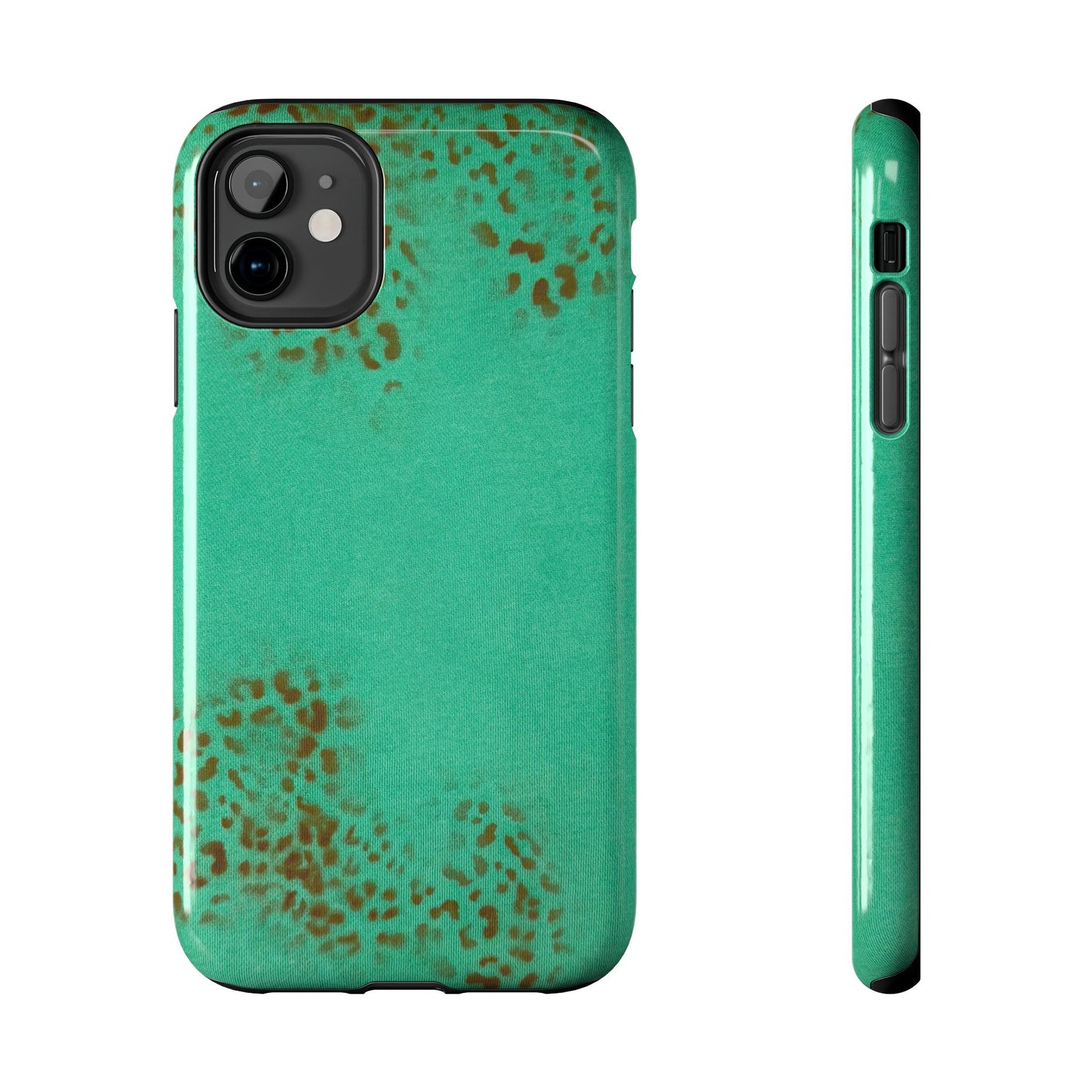 "teal cheetah" airbrush iPhone case