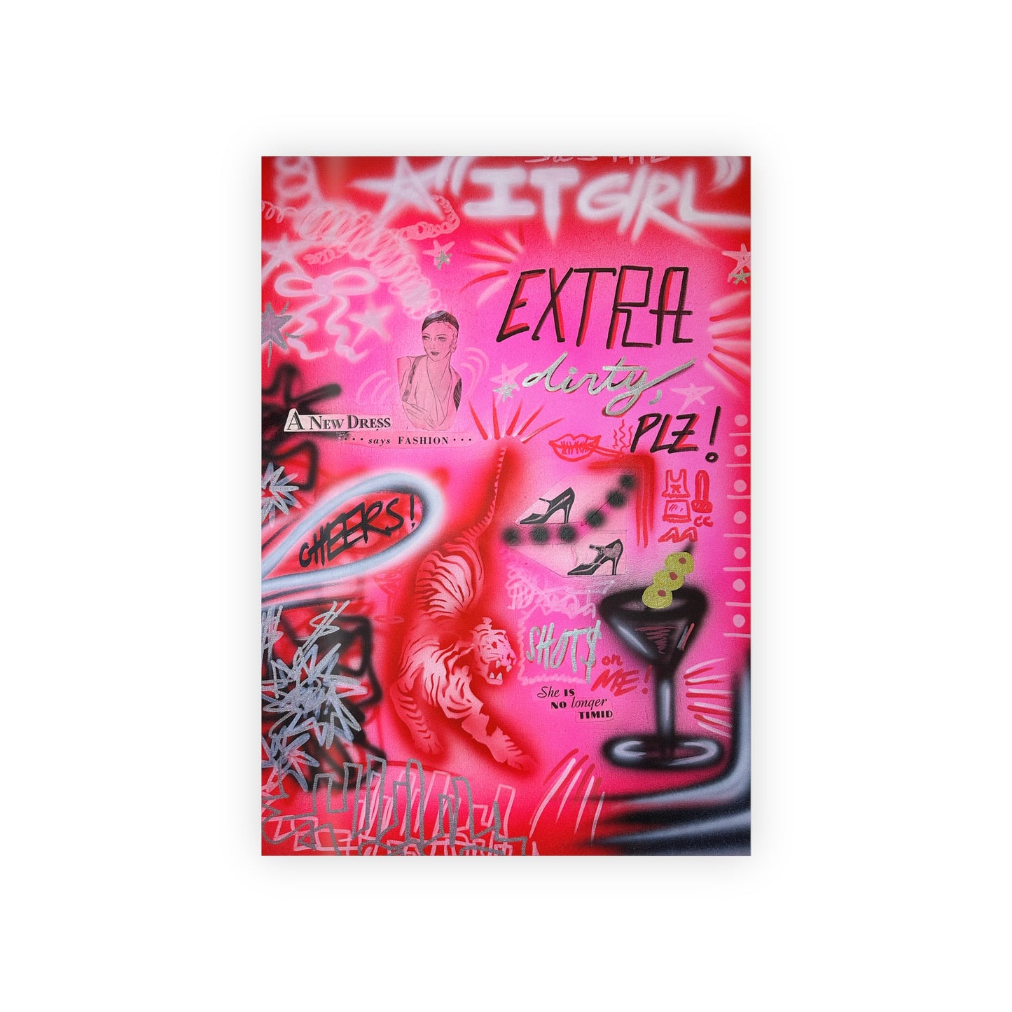 "extra dirty, plz" airbrush wrapping paper