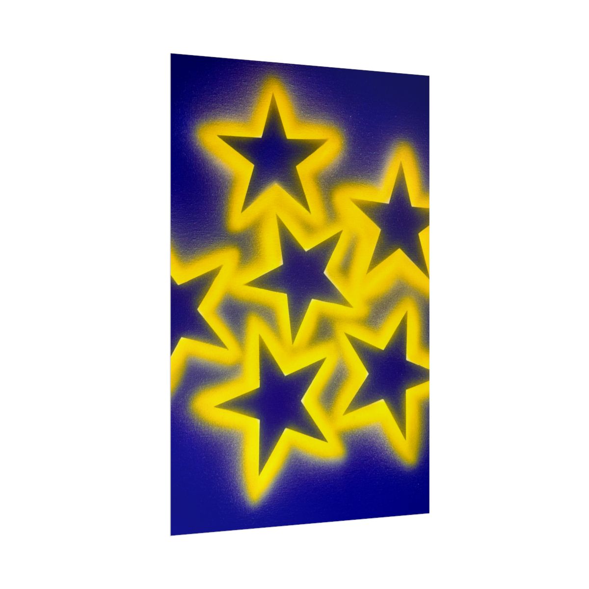 "cosmic crush" airbrush rolled print
