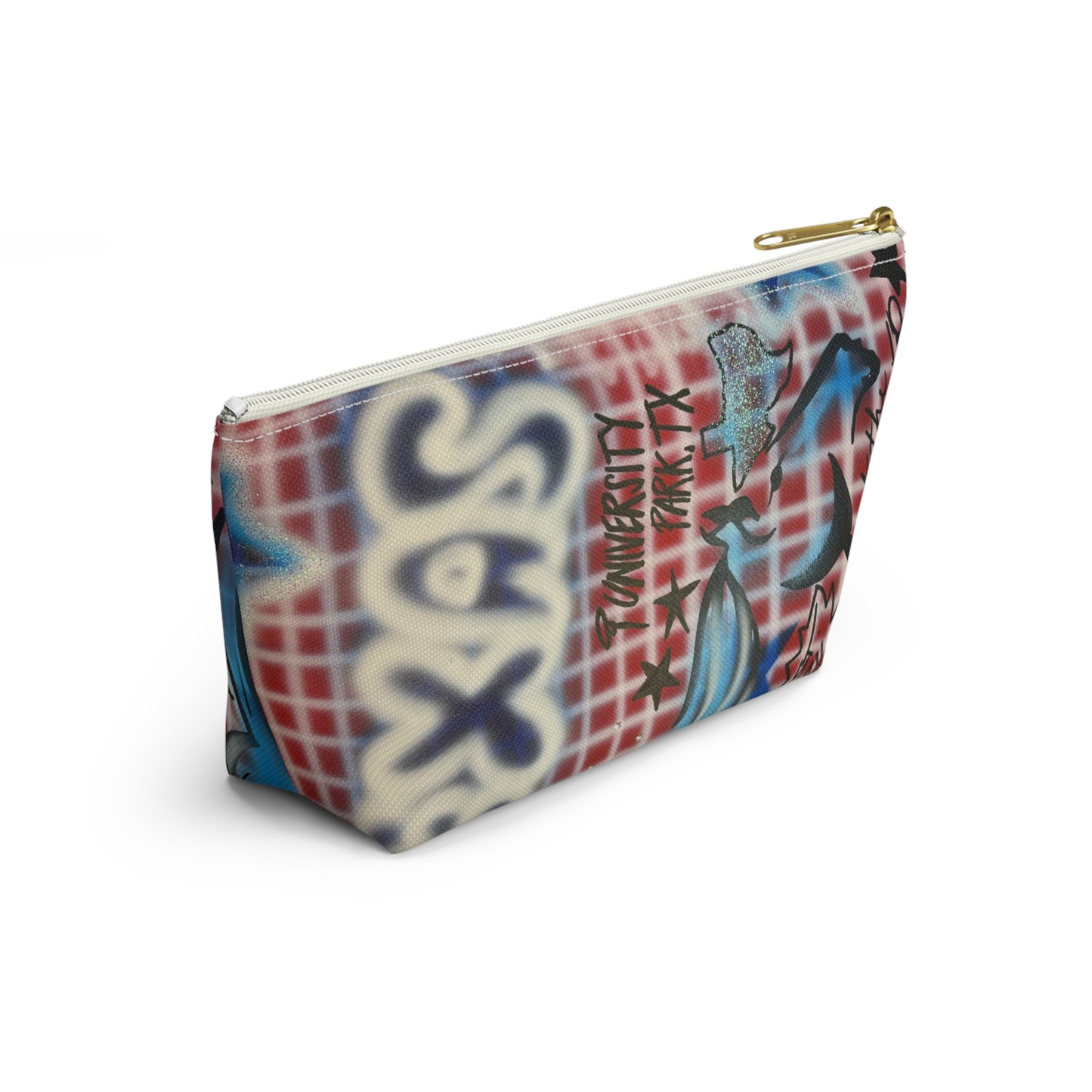 "texas" airbrush makeup pouch