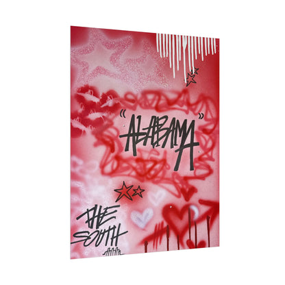 "alabama" airbrush rolled print
