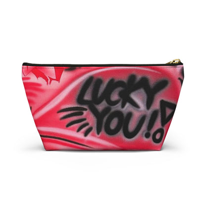 "lucky you pt. 3" airbrush makeup pouch