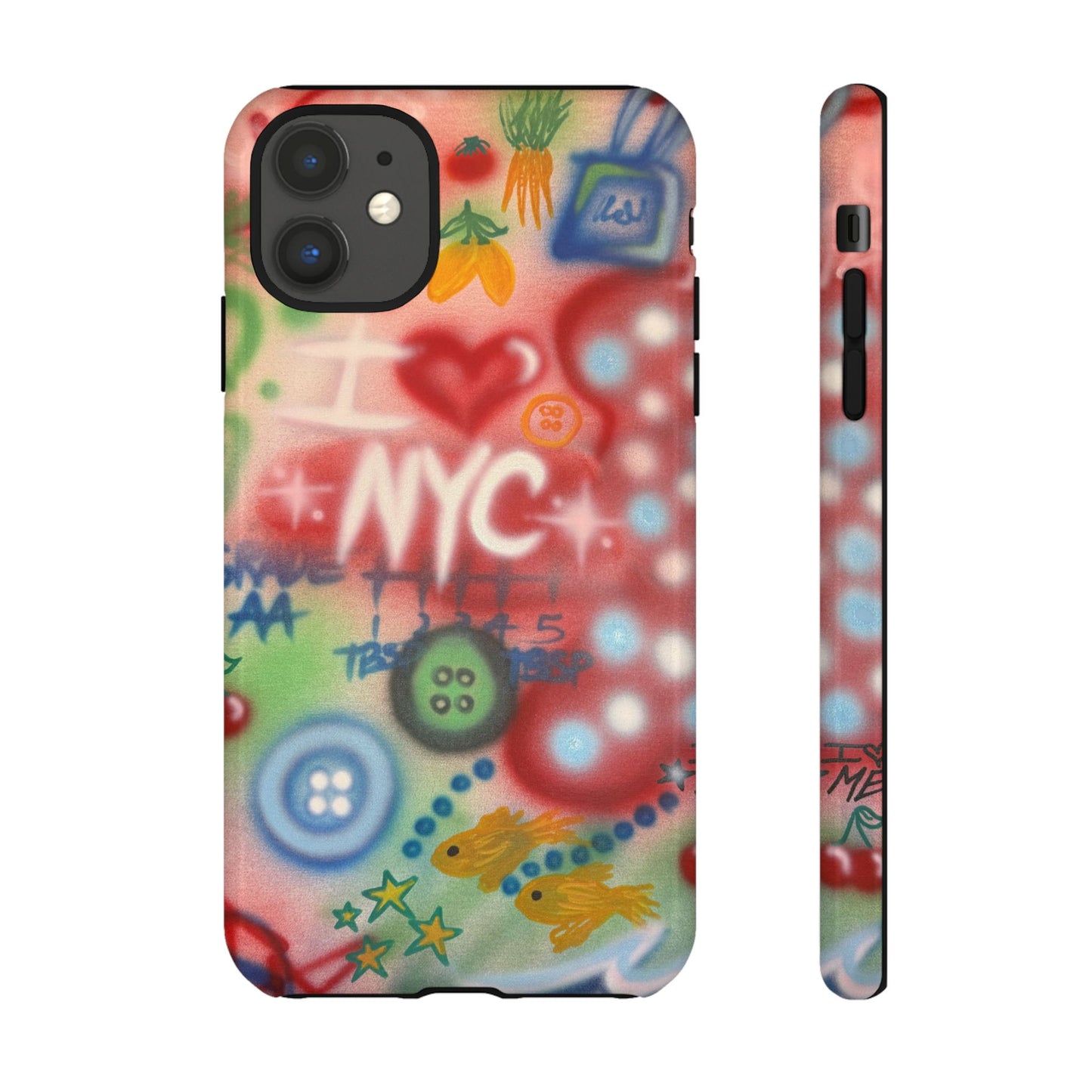 "i <3 NYC" airbrush iPhone case