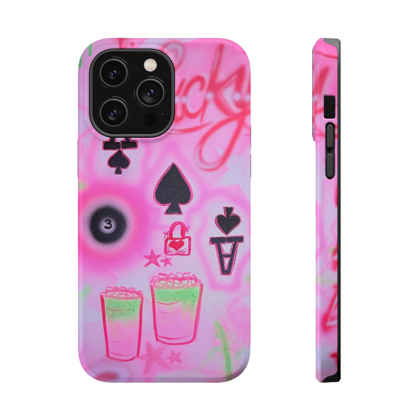 MagSafe "lucky ace" airbrush iPhone case