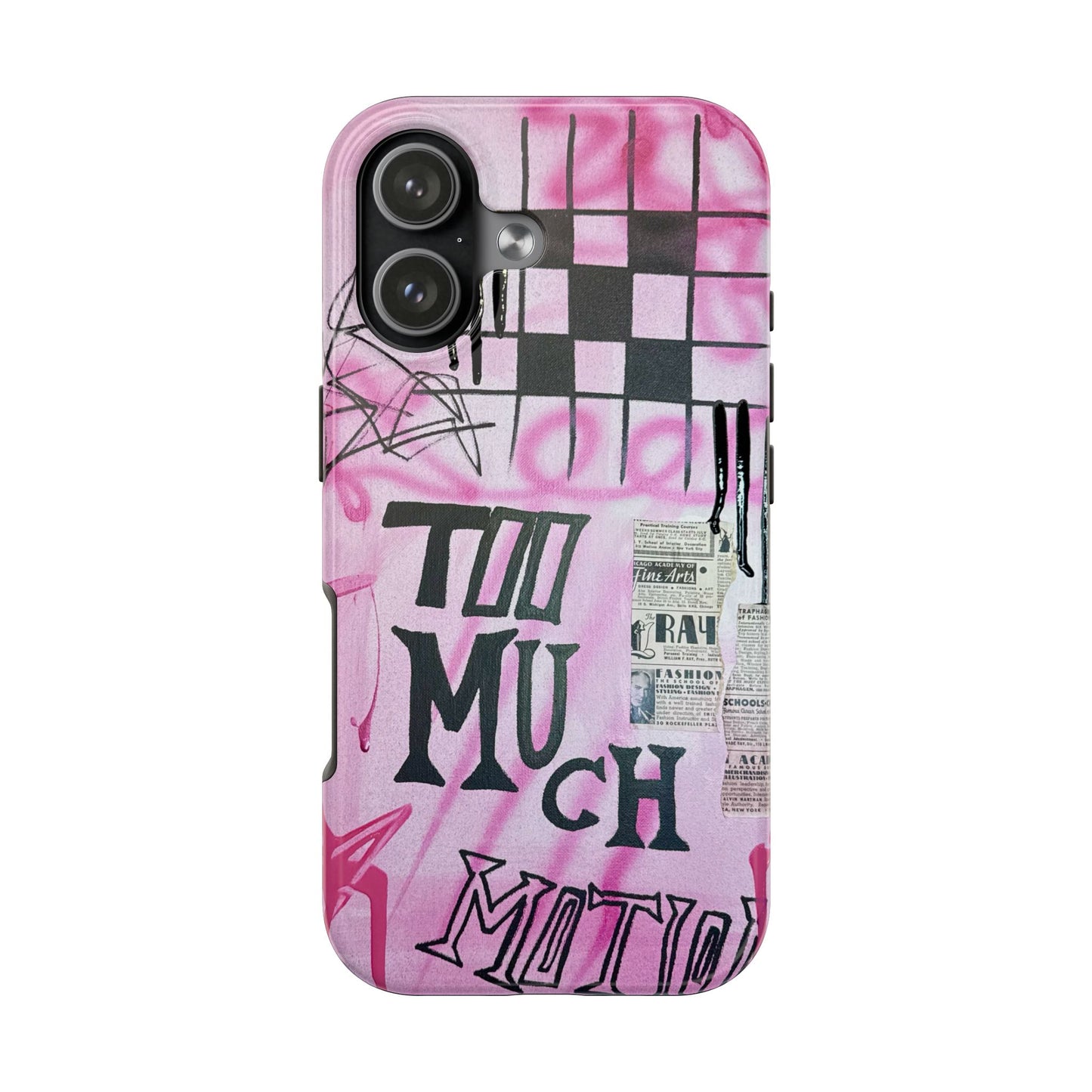"too much motion" airbrush iPhone case