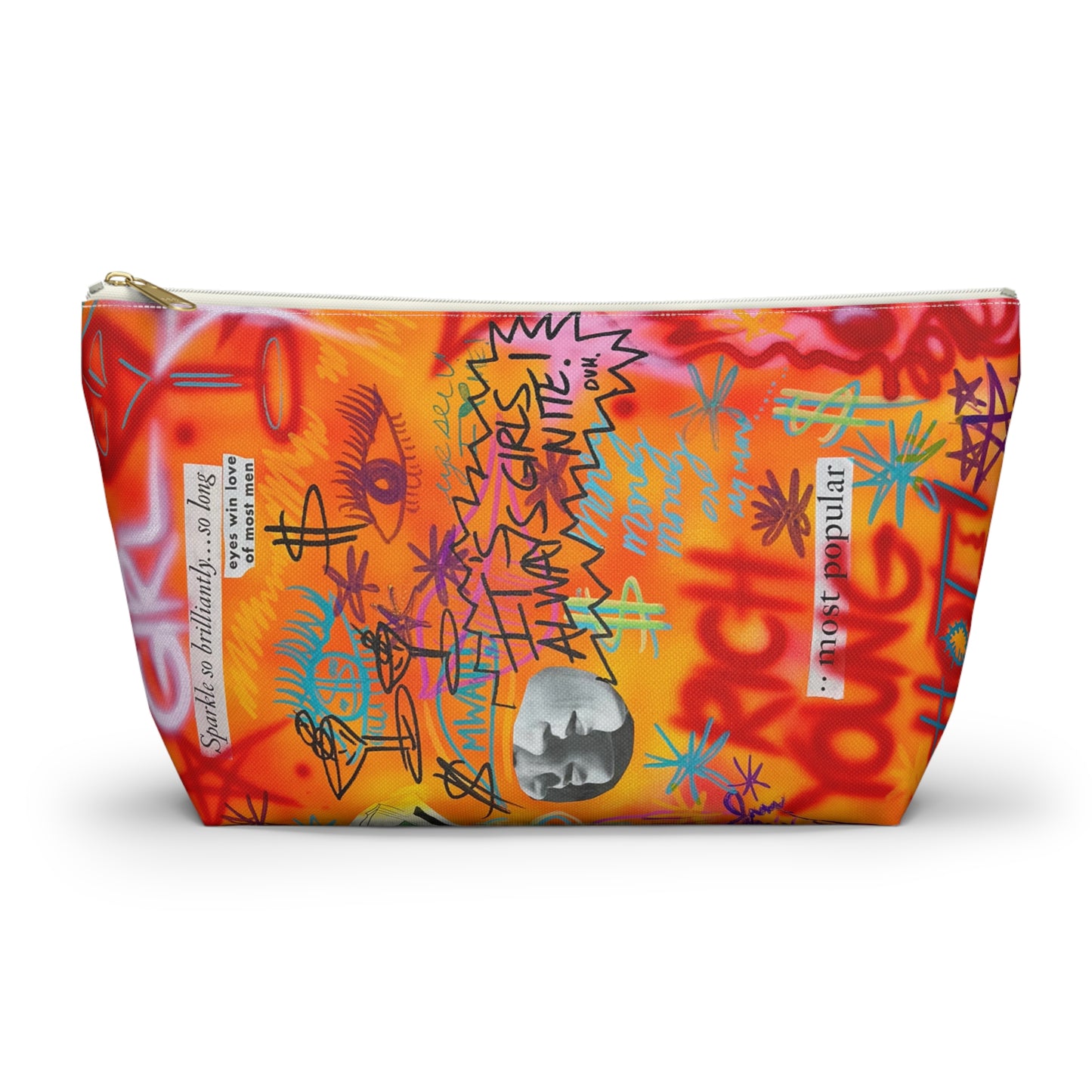 "young, rich, hot" airbrush makeup pouch
