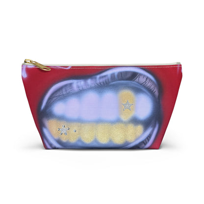 "bite me bling" airbrush makeup pouch