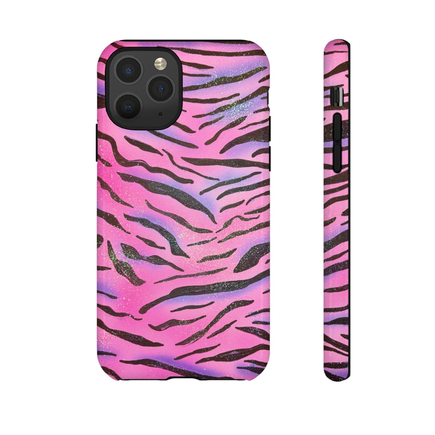 "glitter zebra" airbrush iPhone case
