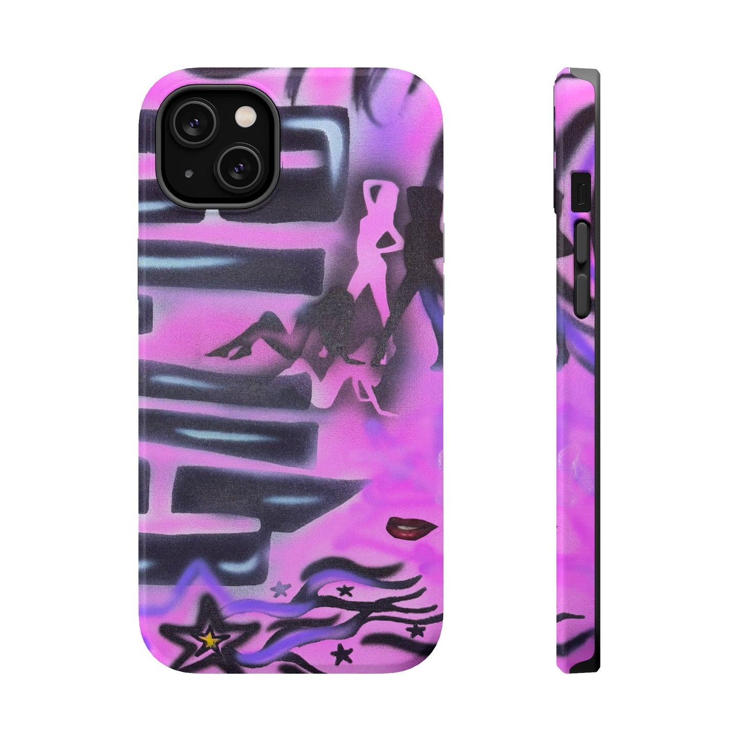 MagSafe "neon nights" airbrush iPhone case