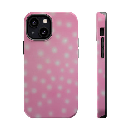 MagSafe "strawberry swirl polka dot" airbrush iPhone case