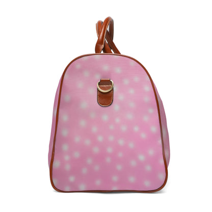 "strawberry swirl polka dot" airbrush waterproof travel bag