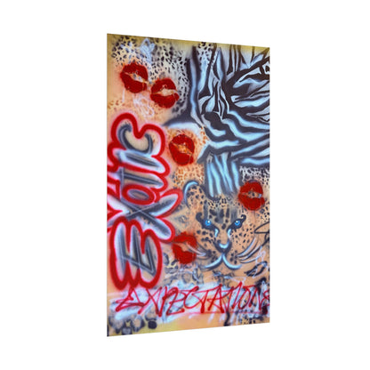 "exotic expectations" airbrush rolled print