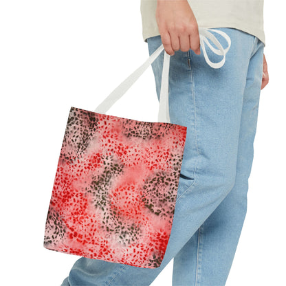 "red cheetah" airbrush tote bag