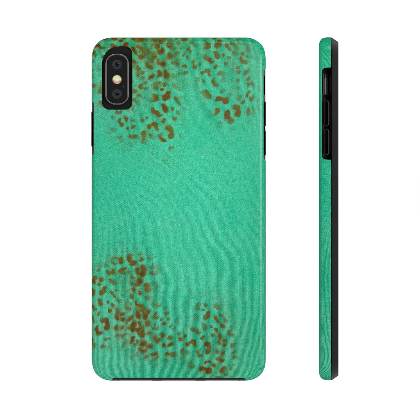 "teal cheetah" airbrush iPhone case