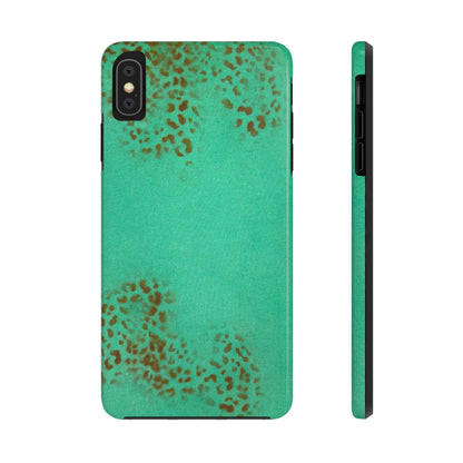 "teal cheetah" airbrush iPhone case