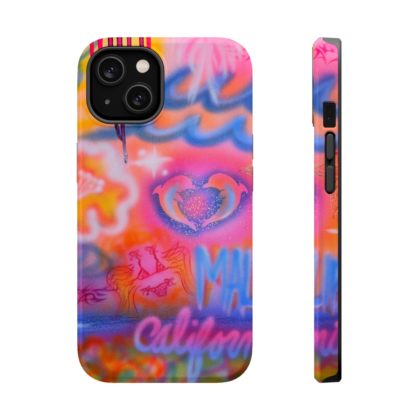 "mornings in malibu" MagSafe airbrush iPhone case