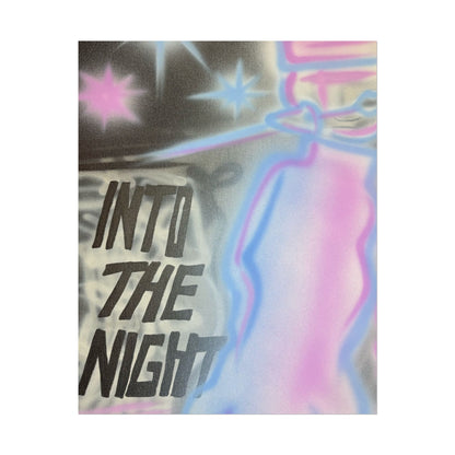 "into the night" pt. 2 airbrush rolled print
