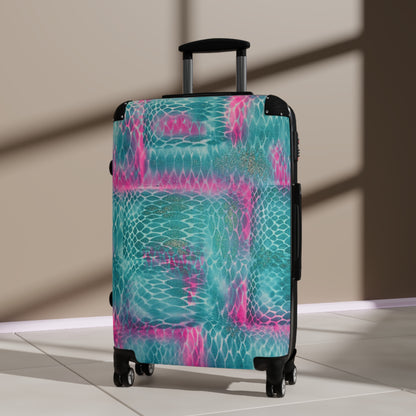 "snakeskin" airbrush suitcase