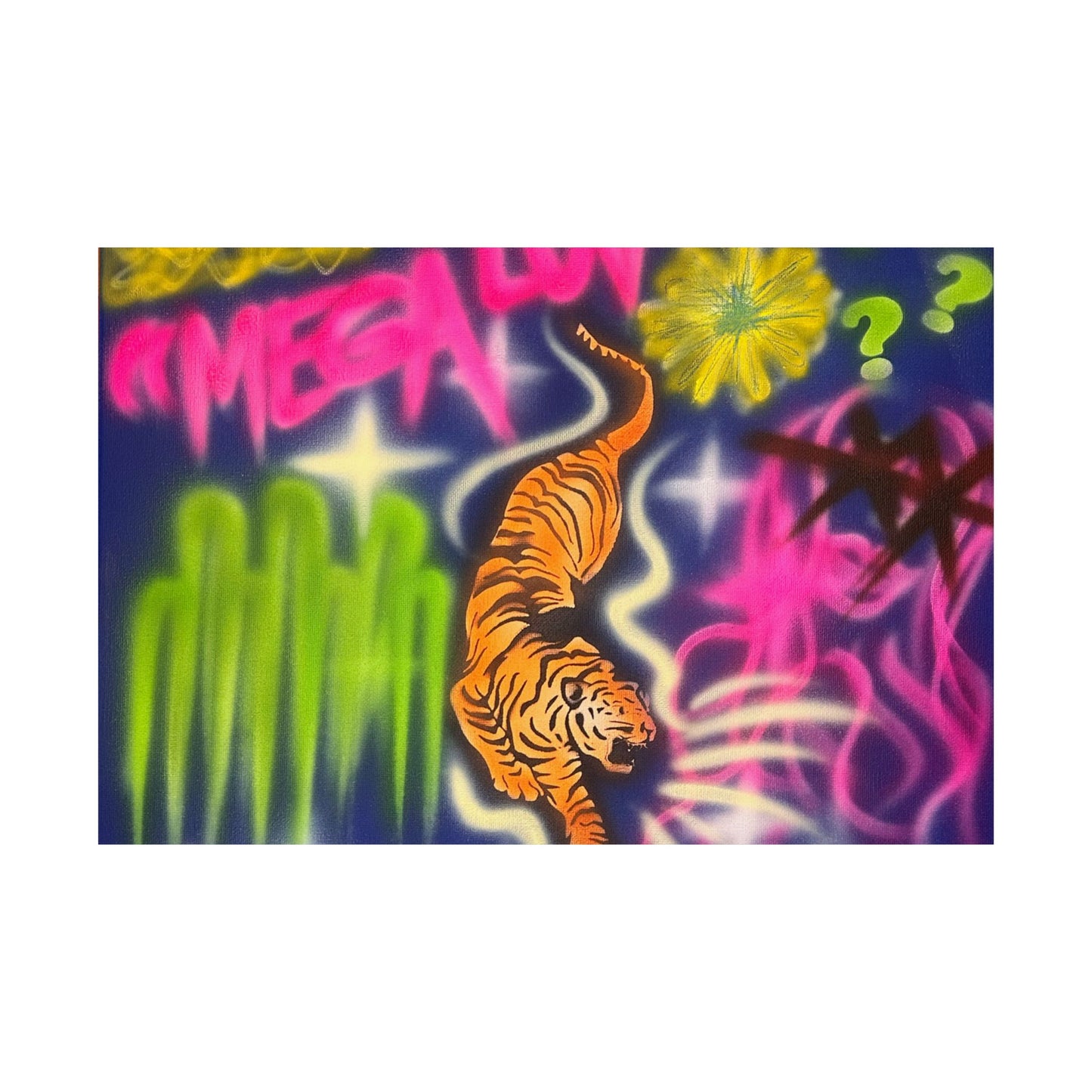 "mega luv" airbrush horizontal print