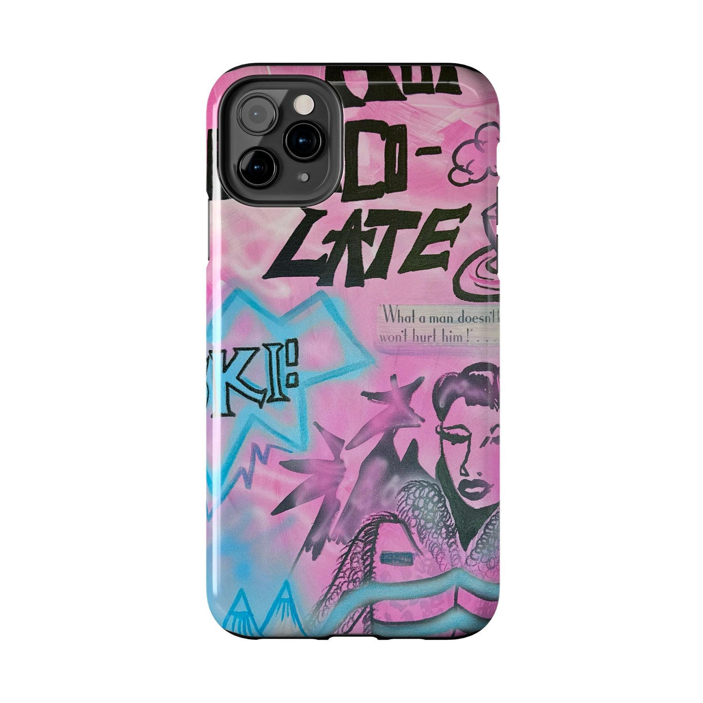 "avant le ski" airbrush iPhone case