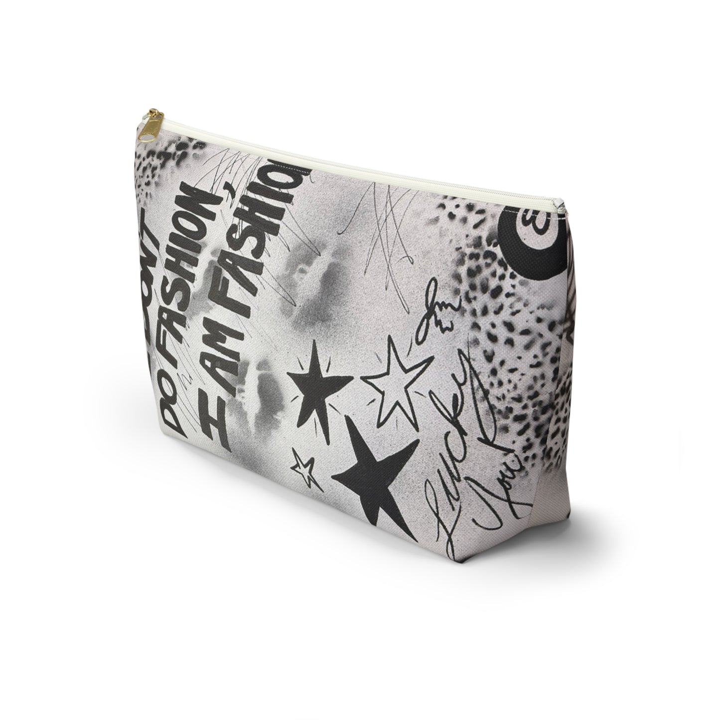 "i am fashion" airbrush makeup pouch