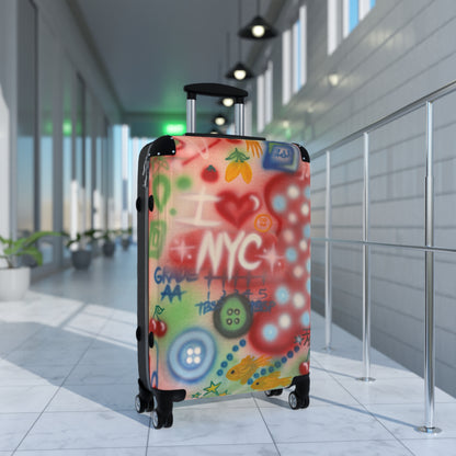 "i <3 NYC" airbrush suitcase