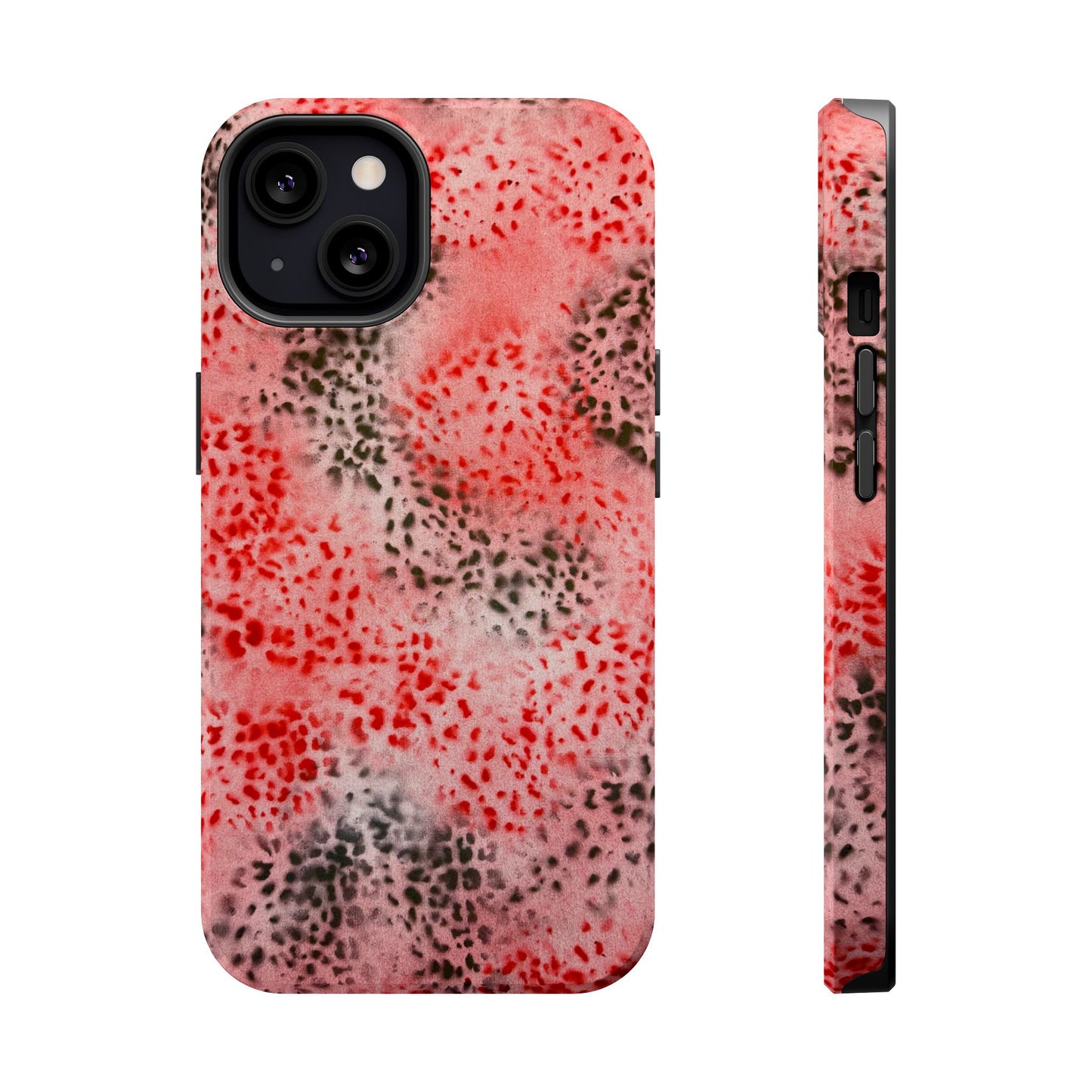 MagSafe "red cheetah" airbrush iPhone case