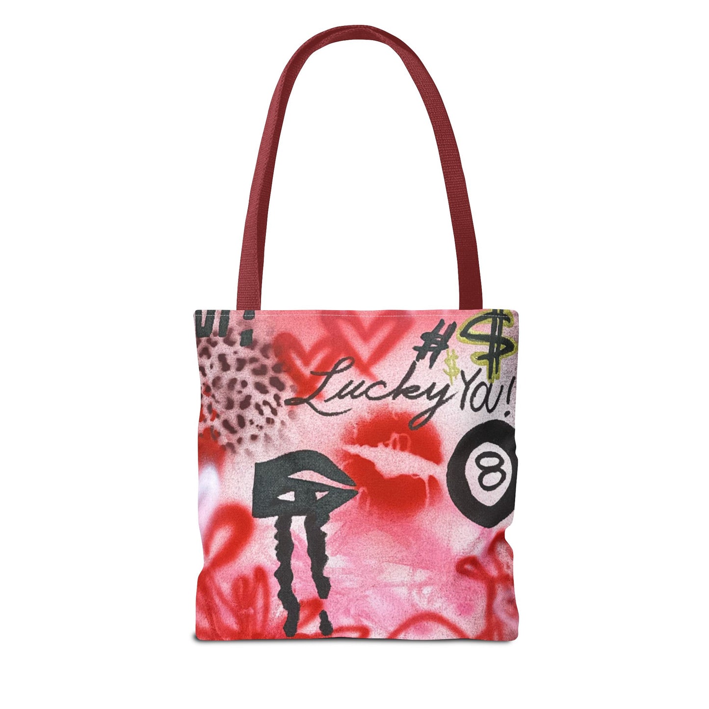 "intriguing encounter" airbrush tote bag