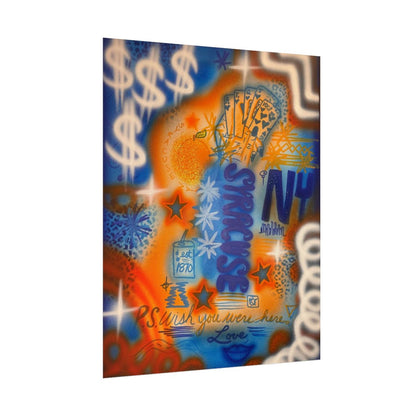 "syracuse, ny" airbrush rolled print