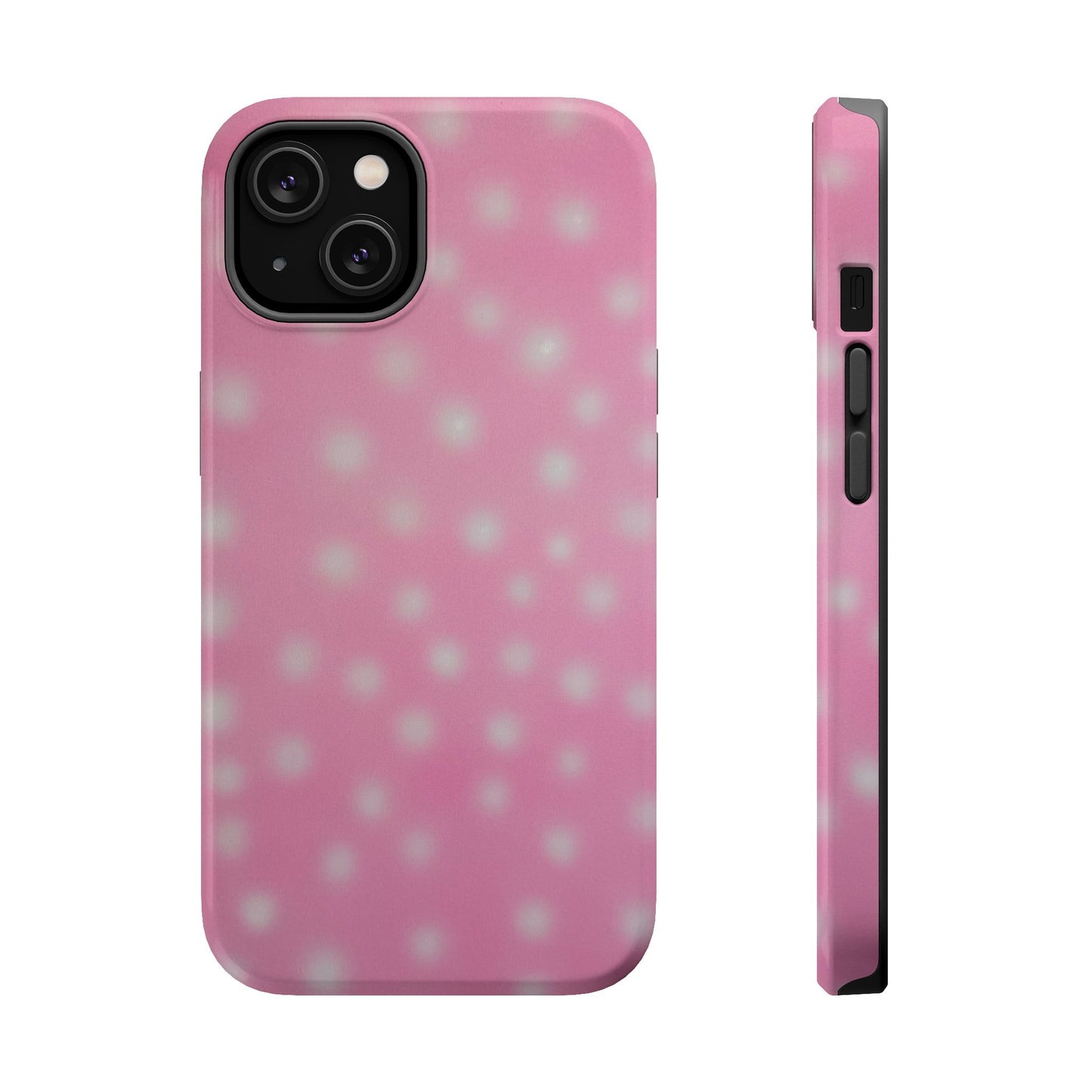 MagSafe "strawberry swirl polka dot" airbrush iPhone case