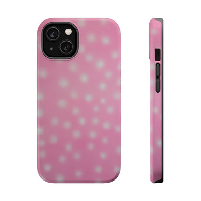 MagSafe "strawberry swirl polka dot" airbrush iPhone case