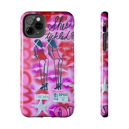 "tickled pink" airbrush iPhone case