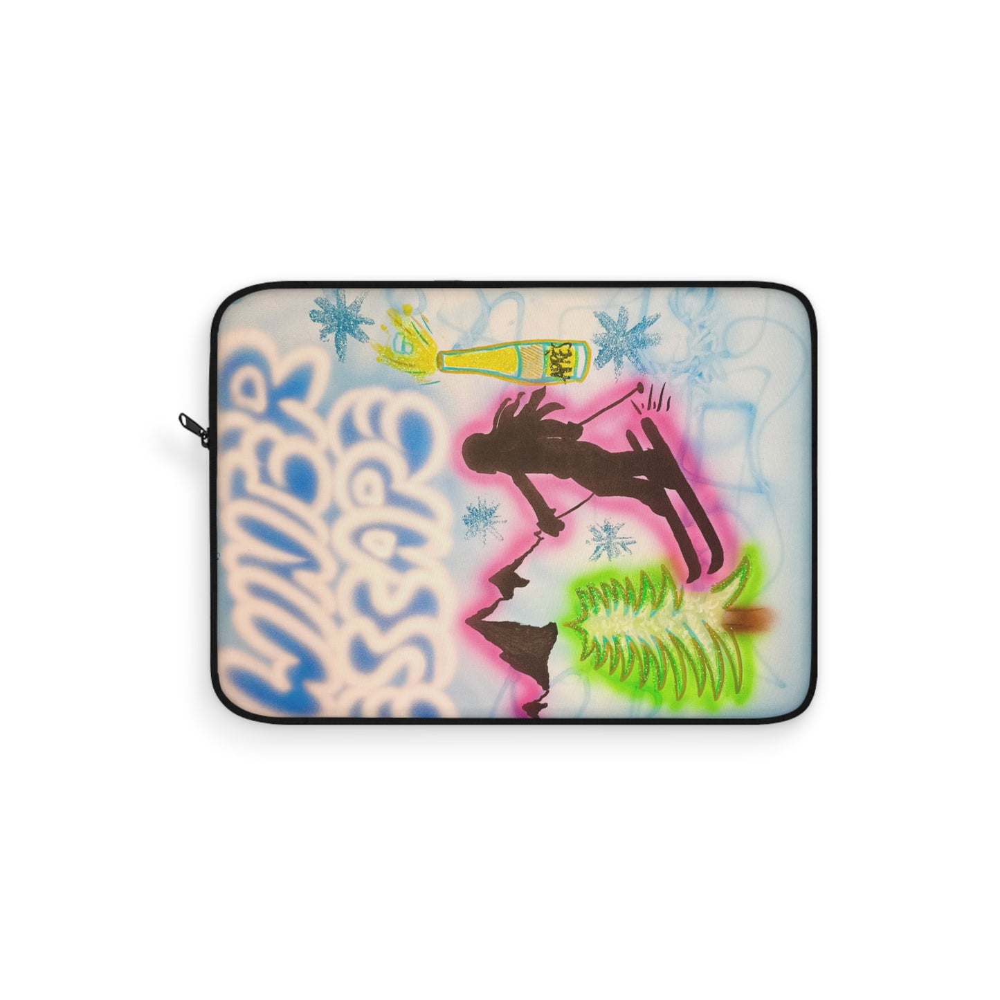 "winter escape" airbrush laptop sleeve