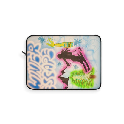 "winter escape" airbrush laptop sleeve