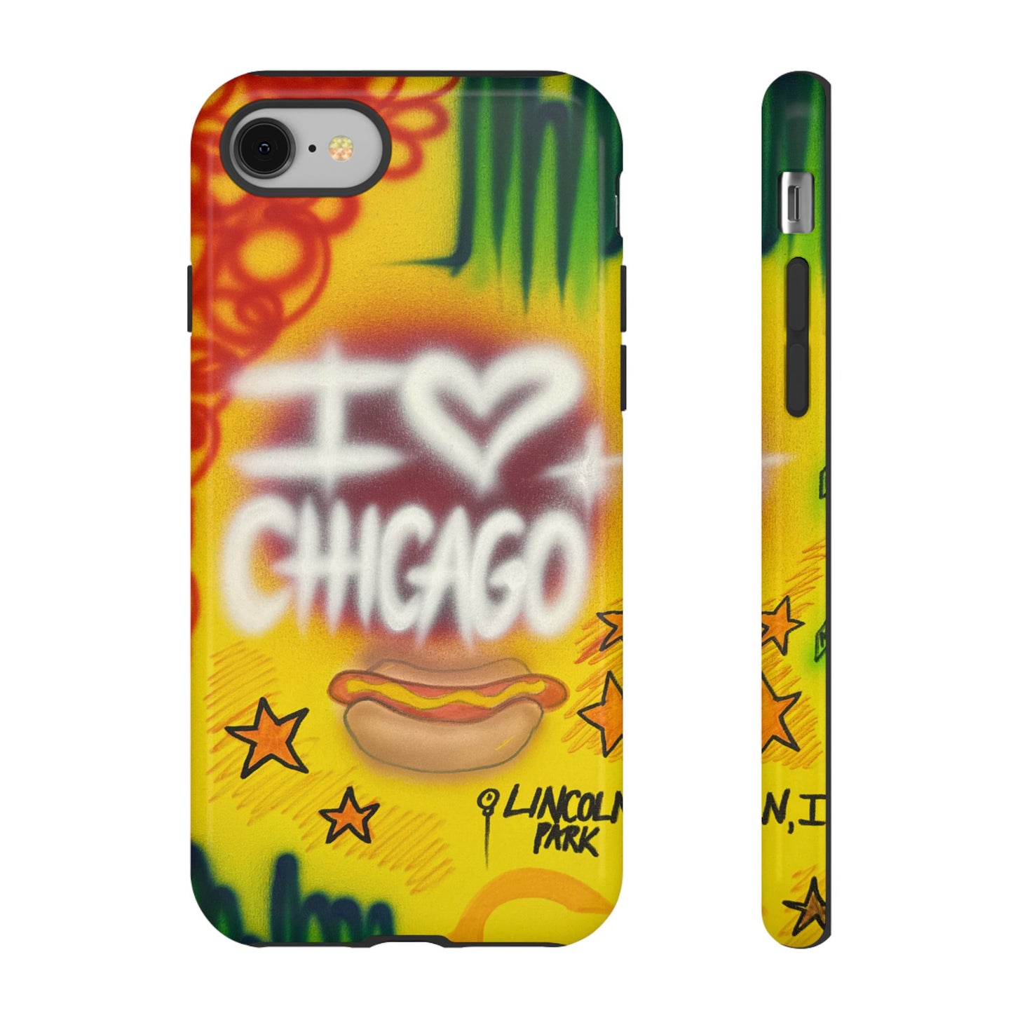 "chicago" airbrush iPhone case
