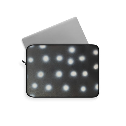 "coconut noir polka dot" airbrush laptop sleeve