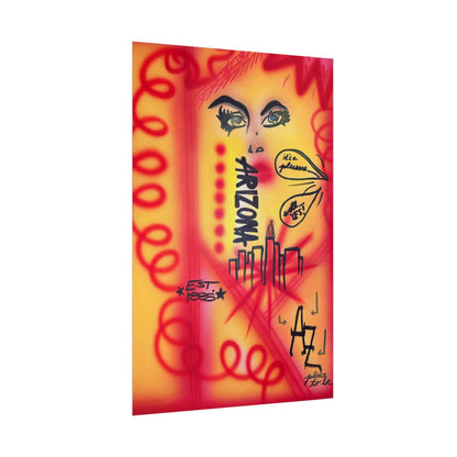 "tempe, arizona" airbrush rolled print