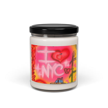 "in the city" airbrush soy candle