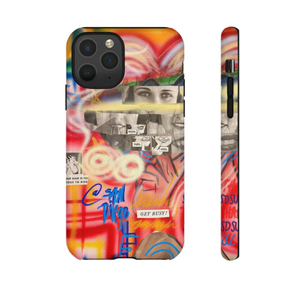 limited edition "get busy" airbrush iPhone case