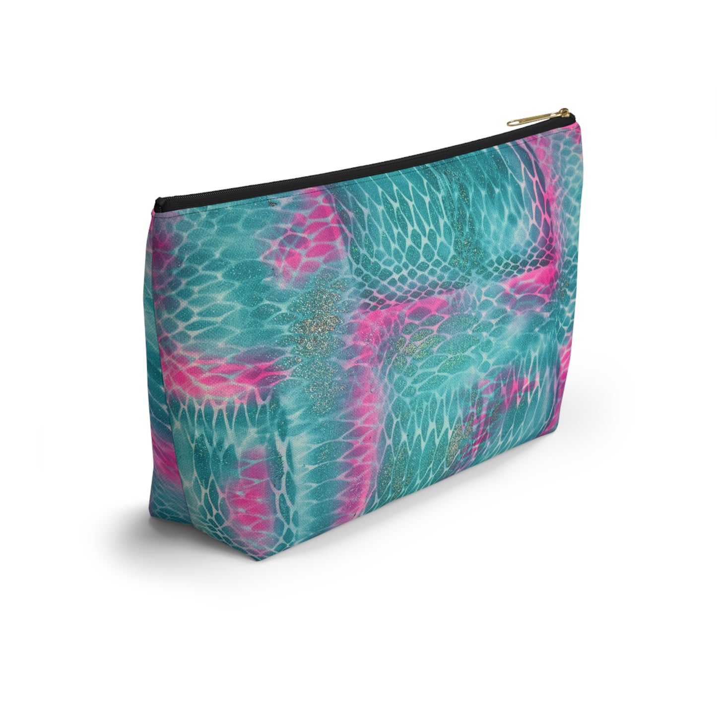 "snake skin" airbrush makeup pouch