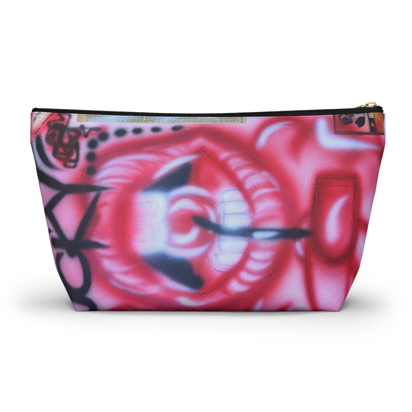 "be happy go lucky" airbrush makeup pouch